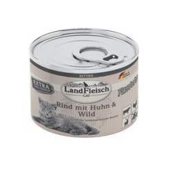 Landfleisch Cat Kitten Pastete Rind, Huhn & Wild - 195 g