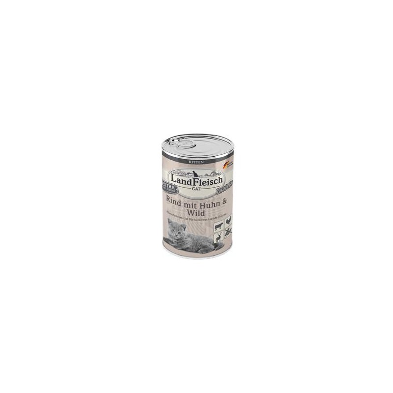 Landfleisch Cat Kitten Pastete Rind, Huhn & Wild - 400 g Landfleisch Cat Kitten Pastete Rind, Huhn & Wild - 400 g