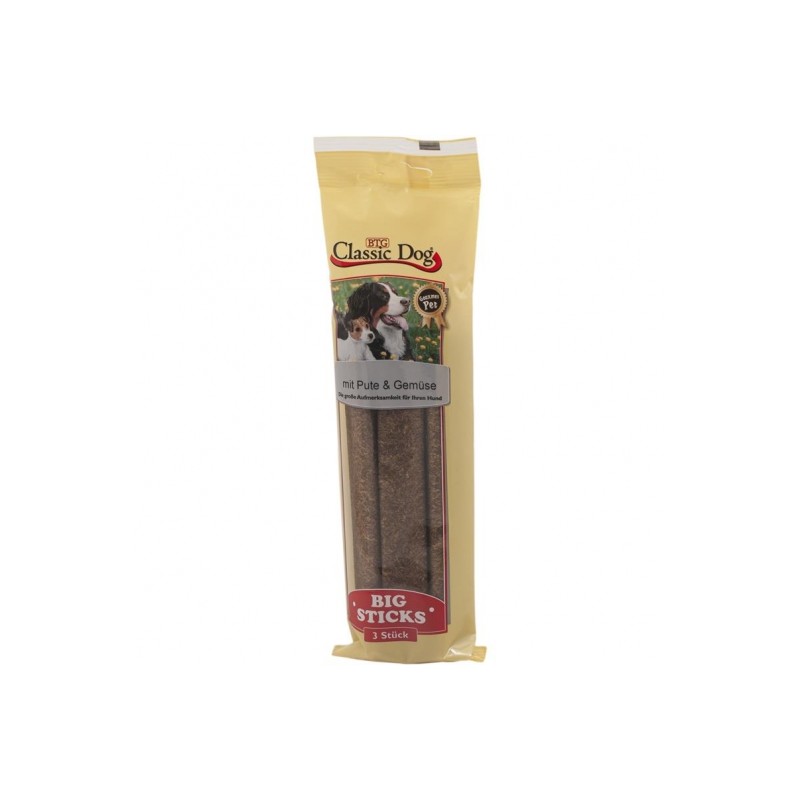 Classic Dog Big Sticks Pute & Gemüse 3er Pack