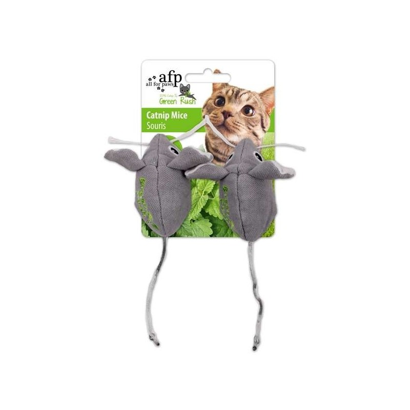 All for Paws Green Rush Catnip Mäuse - 2er Pack